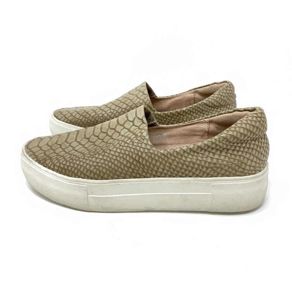 J/ Slides Leather Snake Print Embossed Slip On Pl… - image 4